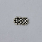 Sterling Silver Twin Daisy Spacers (2 Pcs) #TKS089-General Bead