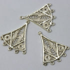 24mm Sterling Silver Florentine Triangle Chandelier (2 Pcs) #TKS096-General Bead