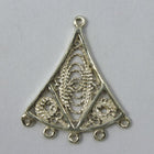24mm Sterling Silver Florentine Triangle Chandelier (2 Pcs) #TKS096-General Bead