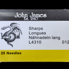 Size 12 Sharps Sewing Needle (25 Pcs) #TLL010-General Bead