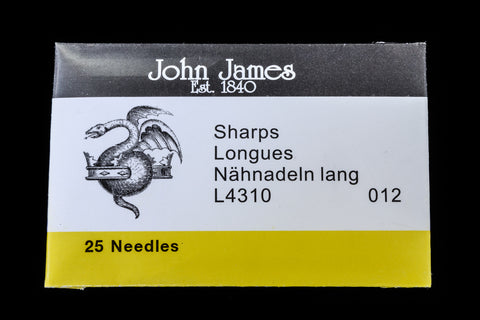 Size 12 Sharps Sewing Needle (25 Pcs) #TLL010-General Bead
