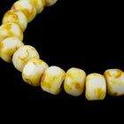 4mm x 3mm Opaque Bone Picasso Trica Beads (50 Pcs) #TRI104-General Bead