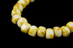 4mm x 3mm Opaque Bone Picasso Trica Beads (50 Pcs) #TRI104-General Bead