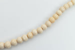 8" Strand 12mm Bone Large Hole Round Beads (21 Pcs)