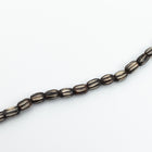 8" Strand 6mm x 9mm Black Bone Large Hole Barrel Beads (25 Pcs)