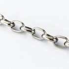 4mm Titanium Half Round Wire Oval Chain #TIC089-General Bead