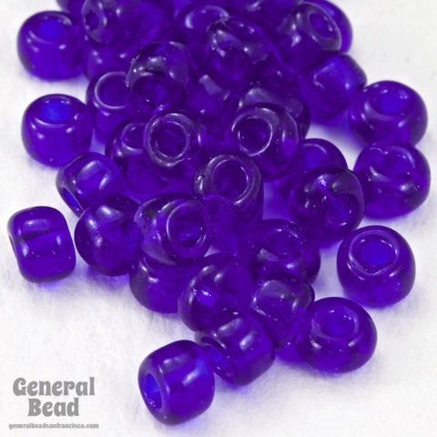 8/0 Transparent Cobalt Taiwanese Seed Bead-General Bead