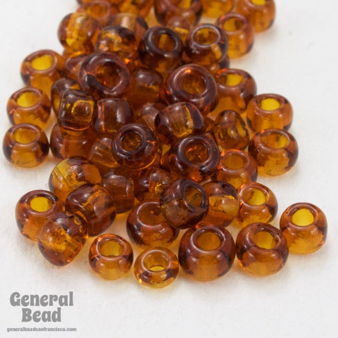 8/0 Transparent Smoked Topaz Taiwanese Seed Bead-General Bead