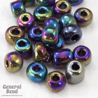 8/0 Metallic Black Iris Taiwanese Seed Bead-General Bead