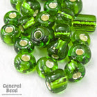 6/0 Silver Lined Green Taiwanese Seed Bead-General Bead