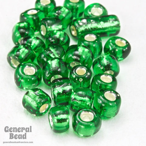 6/0 Silver Lined Emerald Taiwanese Seed Bead-General Bead