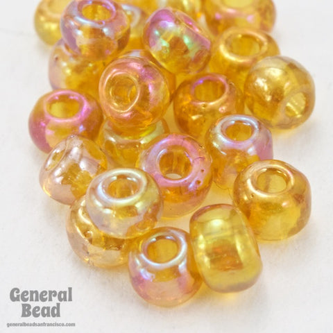 6/0 Transparent Topaz AB Taiwanese Seed Bead-General Bead