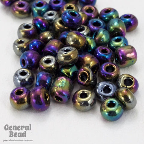 6/0 Metallic Black Iris Taiwanese Seed Bead-General Bead