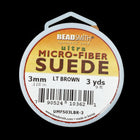 3mm Light Brown Ultra Micro Fiber Suede Cord #UMFS03LBR-3