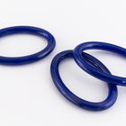 33mm x 19mm Dark Blue Oval Lucite Ring (4 Pcs) #UP002-General Bead