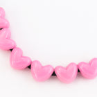 12mm Pink Big Hole Heart Bead (4 Pcs) #UP006-General Bead