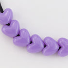 12mm Opaque Lilac Big Hole Heart Bead (4 Pcs) #UP010-General Bead