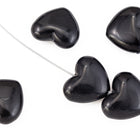 13mm x 11mm Black Lucite Heart Bead (2 Pcs) #UP011-General Bead