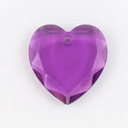 17mm Amethyst Faceted Heart Pendant (2 Pcs) #UP013-General Bead
