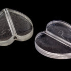 21mm Clear Lucite Heart Bead (2 Pcs) #UP014-General Bead