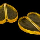 21mm Transparent Yellow Lucite Heart Bead (2 Pcs) #UP015-General Bead