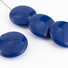 18mm Blue Coin Drop (2 Pcs) #UP019-General Bead