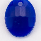 16mm x 12mm Blue Faceted Oval Drop (2 Pcs) #UP021-General Bead