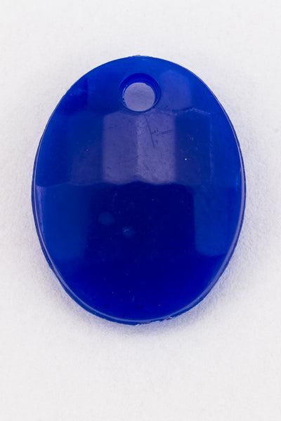 16mm x 12mm Blue Faceted Oval Drop (2 Pcs) #UP021 – General Bead