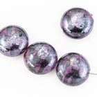15mm Purple/Black Swirl Coin Bead (2 Pcs) #UP022-General Bead