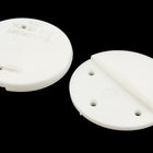 34mm White Layered Disc with 3 Holes #UP027-General Bead