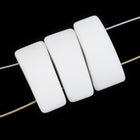 25mm Matte White 2 Hole Navette Bead (2 Pcs) #UP028-General Bead