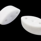 25mm Matte White 2 Hole Navette Bead (2 Pcs) #UP028-General Bead