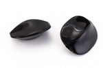 27mm x 24mm Black Pinched Oval Bead #UP031-General Bead
