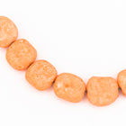 9mm-11mm Mottled Matte Peach Irregular Puffy Bead (4 Pcs) #UP033-General Bead
