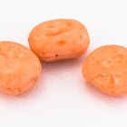 9mm-11mm Mottled Matte Peach Irregular Puffy Bead (4 Pcs) #UP033-General Bead