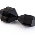 25mm x 20mm Black Faceted Hexagon Bead #UP034-General Bead