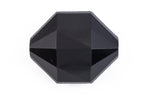 25mm x 20mm Black Faceted Hexagon Bead #UP034-General Bead