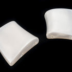 35mm x 32mm Opal White 2 Hole Slanted Rectangle #UP039-General Bead