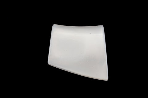35mm x 32mm Opal White 2 Hole Slanted Rectangle #UP039-General Bead