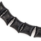 28mm Black Textured Puffy Pillow Bead #UP040-General Bead