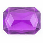 13mm x 18mm Amethyst Jewel Cut Rectangle Unfoiled Cabochon (2 Pcs) #UP043-General Bead