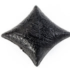 43mm Black Textured Puffy Pillow Bead #UP086-General Bead