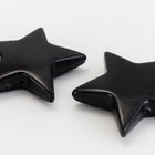 20mm Opaque Black Puff Star (2 Pcs) #UP089-General Bead