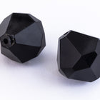 20mm x 18mm Opaque Jet Faceted Bicone (2 Pcs) #UP106-General Bead