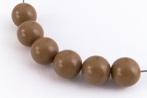 10mm Chocolate Milk Round Bead (10 Pcs) #UP130-General Bead