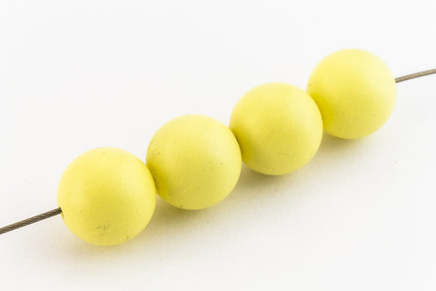 10mm Lemon Yellow Round Bead (4 Pcs) #UP157-General Bead