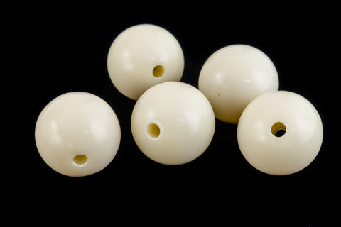 10mm Opaque Cream Round Bead (10 Pcs) #UP160-General Bead