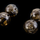 6mm White/Smoke Crackle Round Bead (5 Pcs) #UP161-General Bead