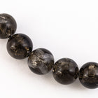 6mm White/Smoke Crackle Round Bead (5 Pcs) #UP161-General Bead