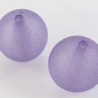 17mm Matte Transparent Amethyst Round Bead (2 Pcs) #UP164-General Bead